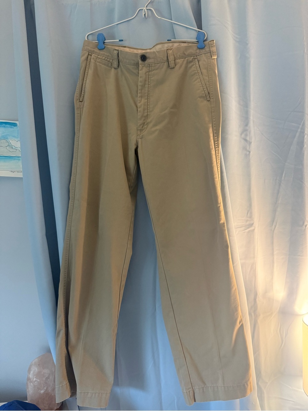 Men's Classic Khaki Straight-Leg Pants